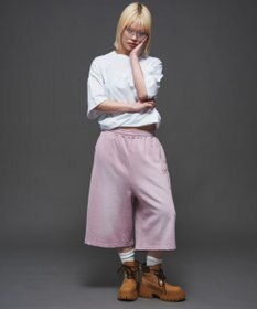 WEGO 【ユニセックス着用ITEM/ウエストゴム】ダメージアップリケショートパンツ