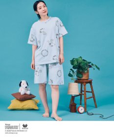 WACOAL PEANUTS パジャマ 5分袖 半袖 5分丈 オーガニックコットン100%(本体) レディース FDT169 /ワコール