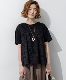 23区 【先行予約】カットワークエンブロイダリー スカラップヘム トップス