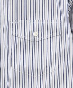 J.PRESS MEN ポプリンマルチストライプ バンドカラーシャツ