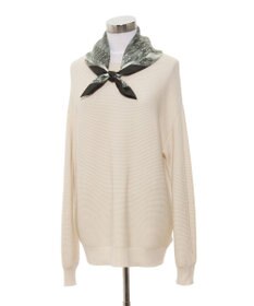 MOONBAT FURLA モノグラム柄シルク100%スカーフ 65×65cm