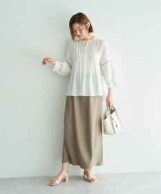 YECCA VECCA レース切替スキッパーブラウス