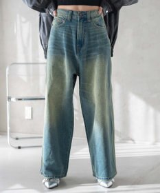 WEGO サイドラインワイドデニムパンツ