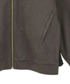 YECCA VECCA サイドプリーツノーカラーブルゾン