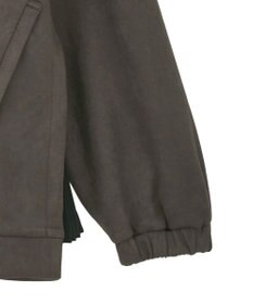 YECCA VECCA サイドプリーツノーカラーブルゾン