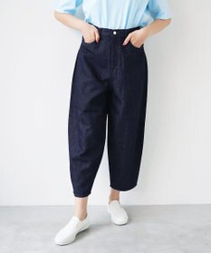 caqu FS linen barrel pants ふんわりリネンテーパードデニム
