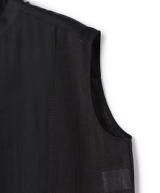 BEIGE， GOSHE / サテン切替 シアースタンドブラウス