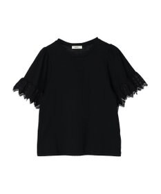 earth music&ecology 配色スカラップスリーブＴＥＥ