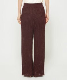 uncrave シースルーケーブルニット パンツ