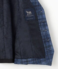 JOSEPH ABBOUD 【イタリア素材/軽量/ストレッチ】サマーツィードジャージープリントベスト