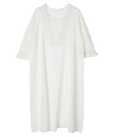 Green Parks Ｉ　胸元レース７分袖ワンピース