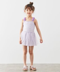 ANY KIDS 花柄チュールワンピース水着