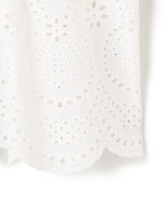 23区 L 【洗える】コットンエンブロイダリー クロップド ブラウス