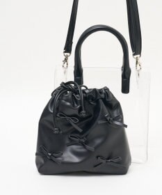 WEGO 巾着付きクリアショルダー