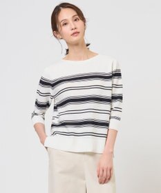 J.PRESS LADIES COTTON POLYESTER ボーダー ニット
