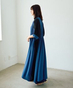 YECCA VECCA 配色デザインシャツワンピース