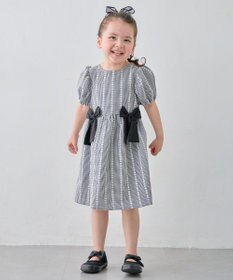 ANY KIDS 【洗濯機可能】サッカー ストライプワンピース