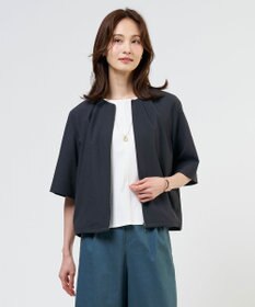 J.PRESS LADIES S 【季節の変わり目に】アキハ BREEZE COOL ノーカラー ブルゾン