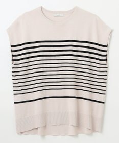 ANY L 【洗濯機可/接触冷感/UVカット/アンチピリング】フレンチスリーブニットプルオーバー