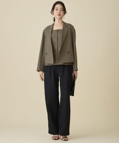 自由区 【カタログ掲載・人気素材・セットアップ対応】リネンライクシンセティックノースリーブ ブラウス