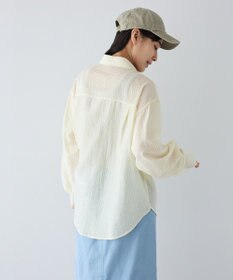 CRAFT STANDARD BOUTIQUE 【2点SET】スカーフ付きシアーストライプシャツ