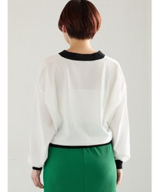 Te chichi 14G綿ポリVネックカーディガン