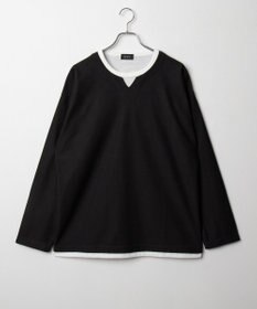 WEGO フェイクレイヤードキーネックT（LS）