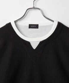 WEGO フェイクレイヤードキーネックT（LS）