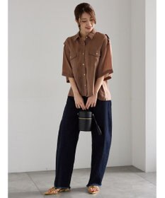 Te chichi シアー半袖Wポケットシャツ