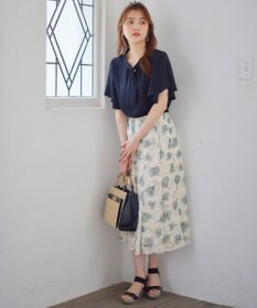 ANY SIS S 【洗える】パール調ボウタイ ブラウス