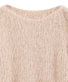 YECCA VECCA ラメシャギーボートネックニット