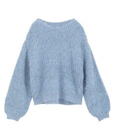 YECCA VECCA ラメシャギーボートネックニット