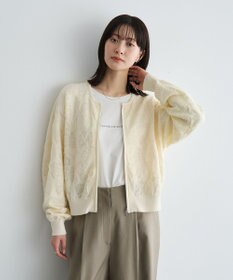 YECCA VECCA ふくれジャガードニットブルゾン