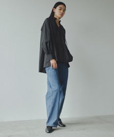 UNFILO ギャザーオーバーブラウス