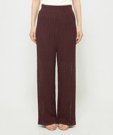 uncrave シースルーケーブルニット パンツ