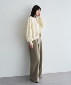 YECCA VECCA ふくれジャガードニットブルゾン