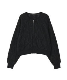 YECCA VECCA ふくれジャガードニットブルゾン