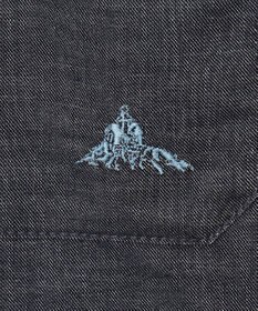 SHARE PARK MENS 【UVカット・撥水・ストレッチ】イージーデニムノーカラーシャツ