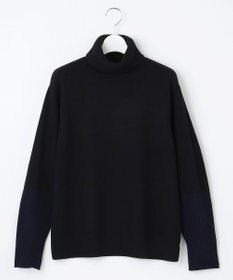 自由区 【洗える】セミウーステッドウールタートルネック ニット