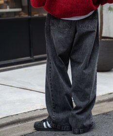 WEGO スケーターズ　タックワイドデニムパンツ