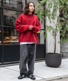 WEGO スケーターズ　タックワイドデニムパンツ