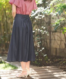 ANY SIS S 【低身長企画】レースアップナローフレア スカート