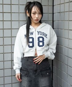 WEGO グラフィックショートZIPパーカー