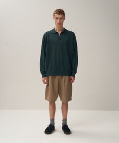 ATON COTTON LINEN VOILE | ツータックイージーショーツ - UNISEX