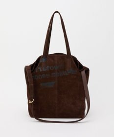 russet ステンシルデザインスエード2WAYトートバッグ(CE-1639)