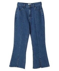 earth music&ecology Ｌｅｅ×ｅ．ｍ．ａ．ｅ．スリットフレアデニムパンツ