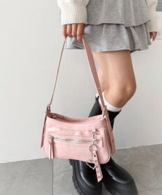 WEGO チャーム付きハトメベルトバッグ