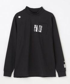 PW CIRCULUS 【裏起毛であたたか】【MEN】WAVY LOGO  裏起毛ロングスリーブモックネックT ゴルフ