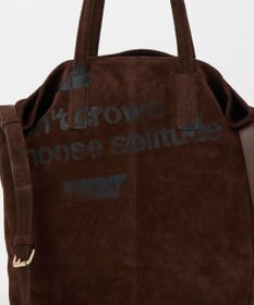 russet ステンシルデザインスエード2WAYトートバッグ(CE-1639)