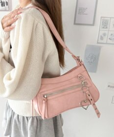 WEGO チャーム付きハトメベルトバッグ